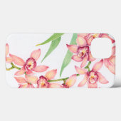 Coques Case-Mate iPhone Fleurs roses d'aquarelle (Verso (horizontal))