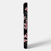 Coques Case-Mate iPhone Fleurs roses de cerisiers sur le noir de souris Pa (Verso / Gauche)