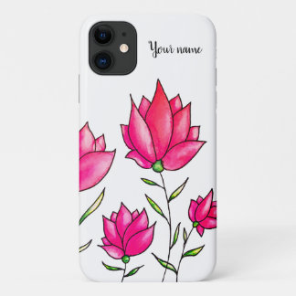 Case-Mate iPhone Case Fleurs roses Elégant Nom Floral