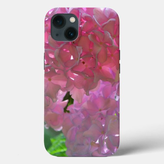 Coques Case-Mate iPhone Fleurs roses élégantes et douces, hydrangeas roses (Verso)