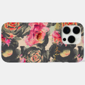Coques Case-Mate iPhone Fleurs roses élégantes et élégantes (Verso (horizontal))