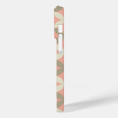 Coques Case-Mate iPhone fleurs roses et feuilles grises à motifs (Verso / Gauche)