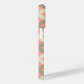 Coques Case-Mate iPhone fleurs roses et feuilles grises à motifs (Verso / Droite)