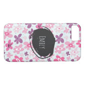 Coques Case-Mate iPhone Fleurs roses mignonnes Motif Whimsical Personnalis (Dos (Horizontal))