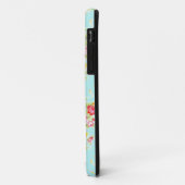 Coques Case-Mate iPhone Fleurs roses minables bleues de roses floraux (Dos/Gauche)