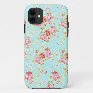 Coques Pour iPhone Fleurs roses minables bleues de roses floraux