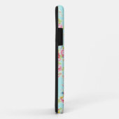 Coques Case-Mate iPhone Fleurs roses minables bleues de roses floraux (Dos/Droite)