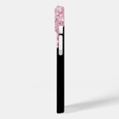 Coques Case-Mate iPhone Fleurs roses noires parties scintillant nom goutte (Verso / Gauche)