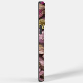 Coques Case-Mate iPhone Fleurs roses papillons dorés nom personnalisé (Verso / Droite)