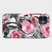 Coques Case-Mate iPhone Fleurs roses Peinture Abstraite (Dos (Horizontal))