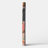 Coques Case-Mate iPhone Fleurs roses personnalisées nom rustique (Verso / Gauche)