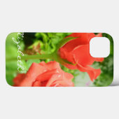 Coques Case-Mate iPhone Fleurs Roses romantiques (Verso (horizontal))