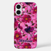 Coques Case-Mate iPhone Fleurs roses rouges en verre coloré (Verso)