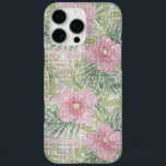 Coques iPhone 16 Pro Max Fleurs roses tropicales<br><div class="desc">Fleurs roses tropicales</div>
