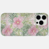 Coques Case-Mate iPhone Fleurs roses tropicales (Verso (horizontal))