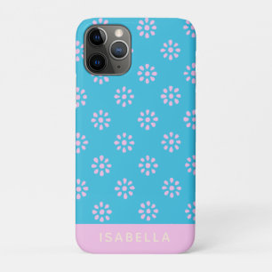 Case-Mate iPhone Case Fleurs roses turquoise Motif Boho Personnalisé