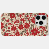 Coques Case-Mate iPhone fleurs rouges (Verso (horizontal))