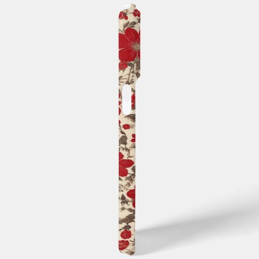 Coques Case-Mate iPhone fleurs rouges (Verso / Droite)