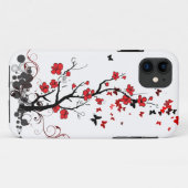 Coques Case-Mate iPhone Fleurs rouges et noires (Dos (Horizontal))