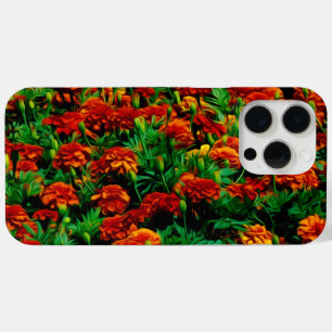 Coque iPhone 15 Pro Max Fleurs rouges jaunes orange