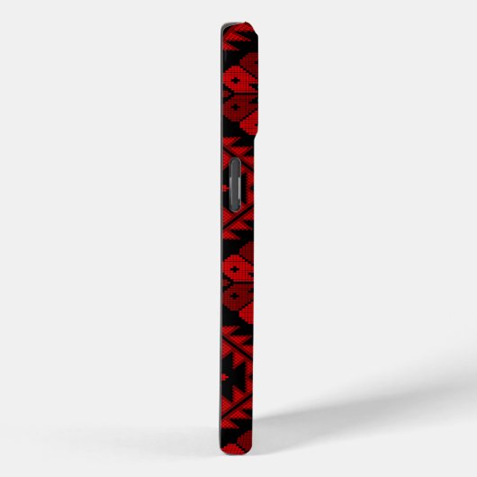 Coques Case-Mate iPhone Fleurs rouges Palestine Broderie tatreez Motif (Verso / Droite)