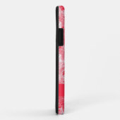 Coques Case-Mate iPhone Fleurs rouges sur blanc. (Dos/Droite)
