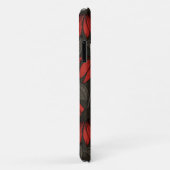 Coques Case-Mate iPhone Fleurs rouges sur marron (Dos/Droite)