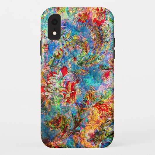 Coques Case-Mate iPhone Fleurs rustiques colorées Motif 2 (Dos)