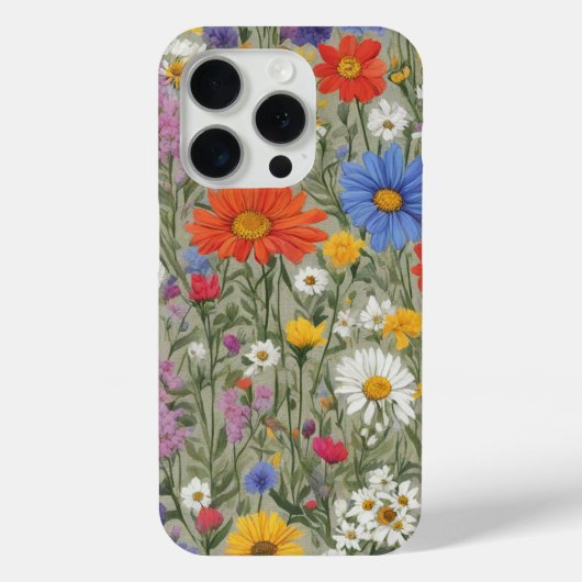 Coques Case-Mate iPhone Fleurs sauvages #55 - iPhone 15 Pro Coques (Verso)