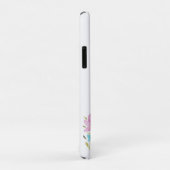 Coques Case-Mate iPhone Fleurs sauvages aquarelle mignonnes avec monogramm (Dos/Droite)