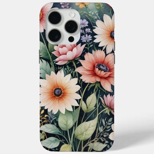 Coques Case-Mate iPhone Fleurs sauvages Aquarelle Papier peint Floral Abst (Verso)