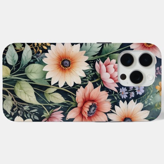 Coques Case-Mate iPhone Fleurs sauvages Aquarelle Papier peint Floral Abst (Verso (horizontal))