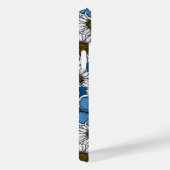 Coques Case-Mate iPhone Fleurs sauvages blanches et papillons bleus (Verso / Droite)