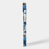 Coques Case-Mate iPhone Fleurs sauvages blanches et papillons bleus (Verso / Gauche)