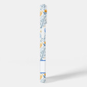 Coques Case-Mate iPhone Fleurs sauvages boho Monogram Bleu Jaune Floral (Verso / Droite)