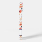 Coques Case-Mate iPhone Fleurs sauvages Boho Monogramme Rose Violet Orange (Verso / Droite)