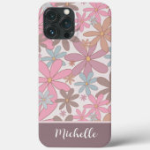 Coques Case-Mate iPhone Fleurs sauvages Daisy Personnalisé avec le nom Flo (Verso)