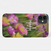 Coques Case-Mate iPhone Fleurs sauvages D'Aquarelle Monogramme Art Fine À (Dos (Horizontal))