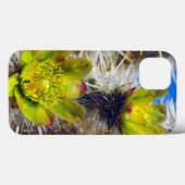Coques Case-Mate iPhone Fleurs sauvages de Cactus Cholla argenté (Verso (horizontal))