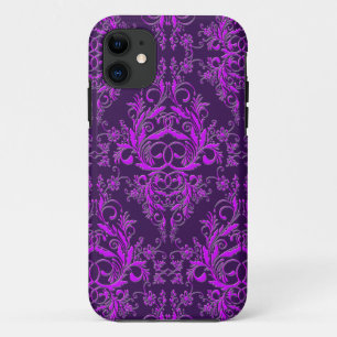Etui iPhone Case-Mate Fleurs sauvages de damassé, métal de relief dans