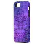 Coques Case-Mate iPhone Fleurs sauvages de damassé, océaniques dans (Dos gauche)