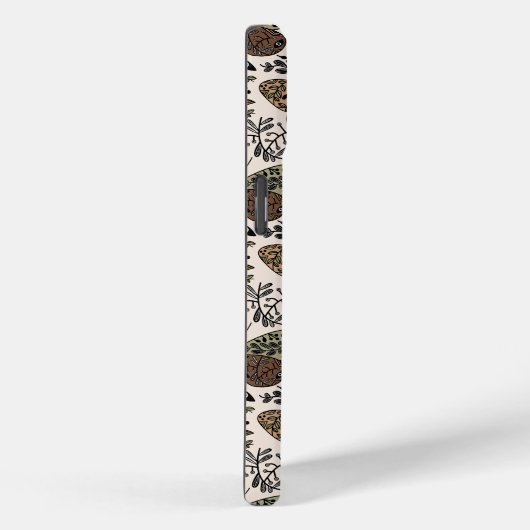 Coques Case-Mate iPhone Fleurs sauvages de papillon de nuit bohème moderne (Verso / Droite)