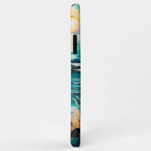 Coques Case-Mate iPhone Fleurs sauvages de Sunset Mountain sur l'eau (Dos/Droite)