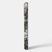 Coques Case-Mate iPhone Fleurs sauvages en or rose blanc effet verre (Verso / Gauche)