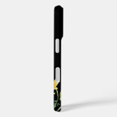 Coques Case-Mate iPhone Fleurs sauvages et papillon en noir (Verso / Droite)