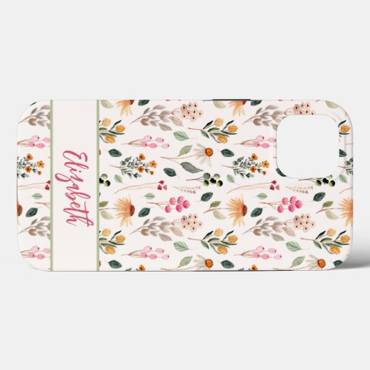 Coques Case-Mate iPhone Fleurs sauvages floraux (Verso (horizontal))