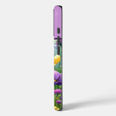 Coques Case-Mate iPhone Fleurs sauvages jaunes et violets Monogrammes (Verso / Gauche)