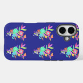 Coques Case-Mate iPhone Fleurs Sauvages Néon (Verso (horizontal))