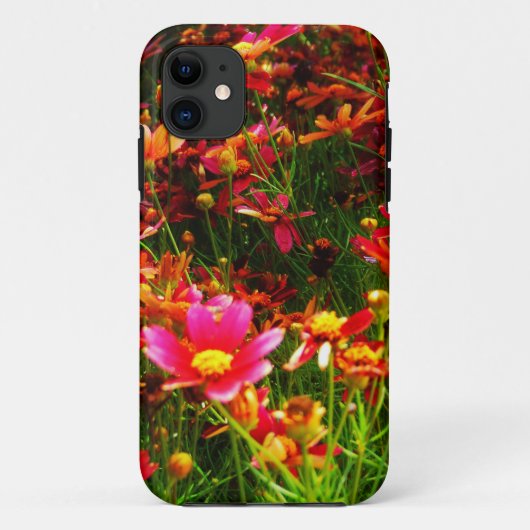 Coques Case-Mate iPhone Fleurs sauvages rose et jaune pâle (Dos)