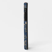 Coques Case-Mate iPhone Fleurs sauvages simples brodées sur fond de denim (Dos/Gauche)